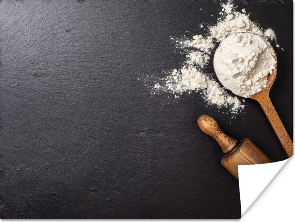 MuchoWow Poster Nudelholz - Backen - Küchenutensilien - Löffel 80x60 cm - Kunst für zu Hause