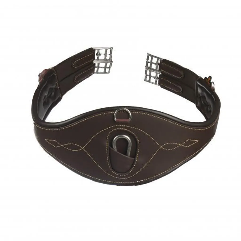 Sangle Cheval Anatomique Kentucky Marron pour Saut et Travail Plat