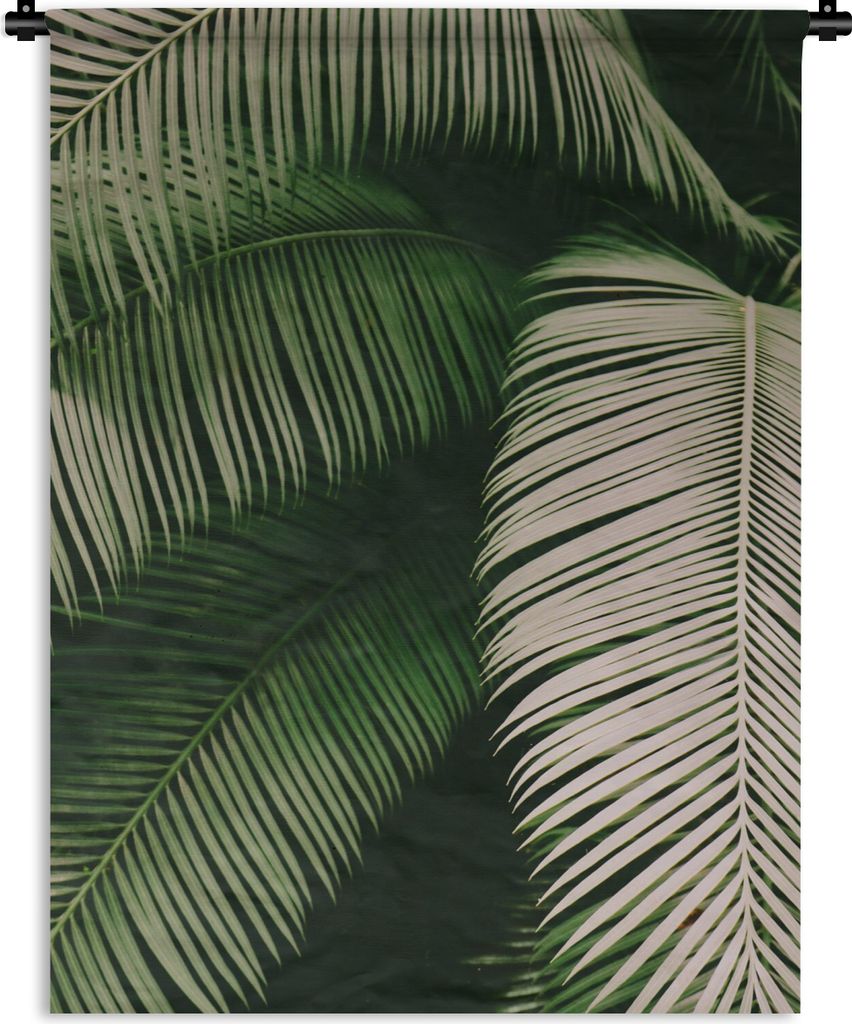 MuchoWow Wandteppich Wandbehang Palmwedel - Sommer - Tropisch 120x160 cm Tapisserie Dekoration Wandtuch - Wohnzimmer - Moderne