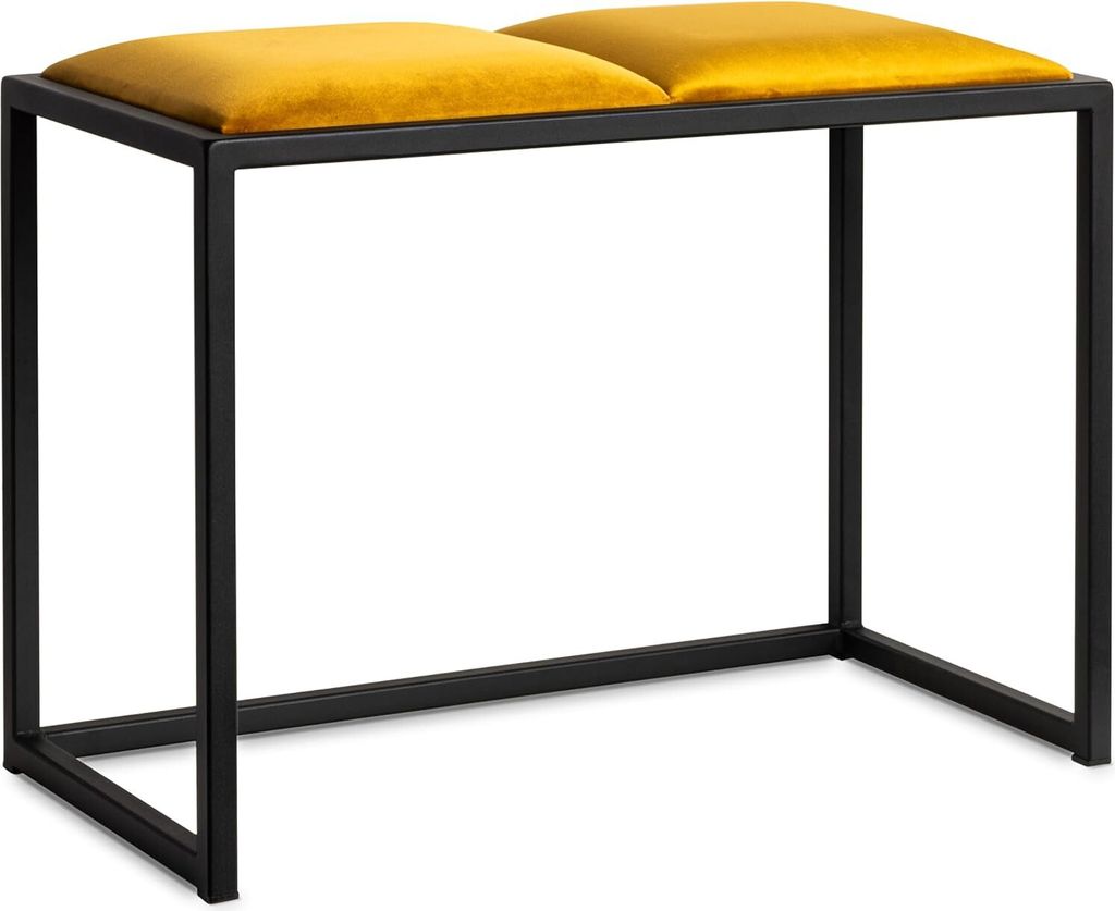 Žlutá lavice 64,5 cm – Ručně vyrobený věšák ve stylu Obrázek produktu 