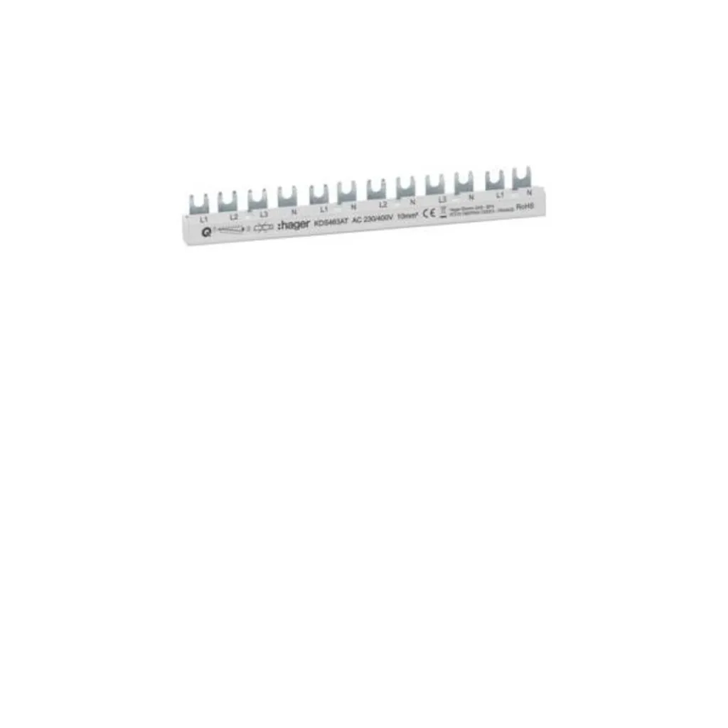 Câblage tableau triphasé facile avec le peigne Hager 12 modules 63A