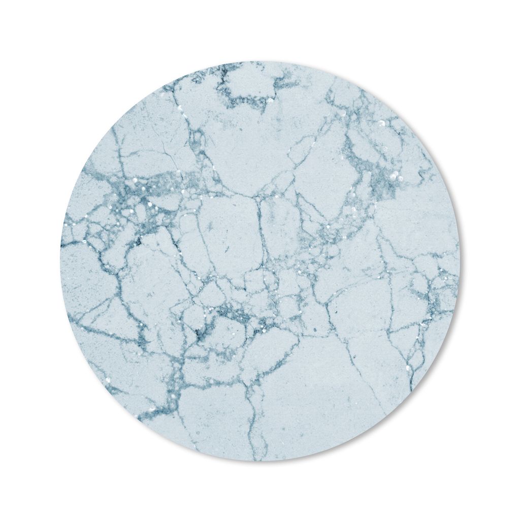 MuchoWow Mauspad Mousepad Marmor - Blau - Muster 40x40 cm - Mousepads - Maus Mat - Pad - Mausunterlage - Schreibtisch Accessoires