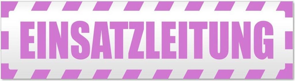 Kiwistar - Autoaufkleber - Flieder - 45 x 12 cm - Einsatzleitung gestreift - Hinweis Aufkleber Sticker für Auto, Kfz, Fahrrad, PKW, LKW