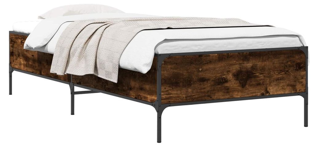 vidaXL Bettrahmen Raucharbe 80 x 200 cm Holzwerkstoff