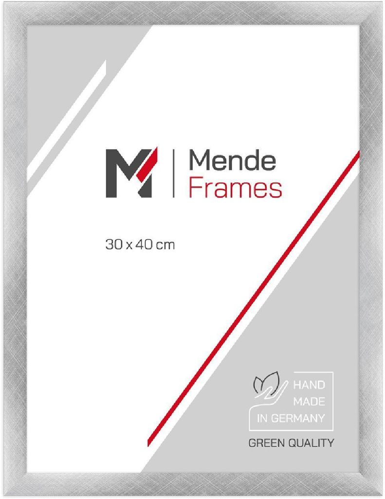 MendeFrames H430-031-015-020M-00 Holzrahmen Klassik silber 15x20 cm Museumglas