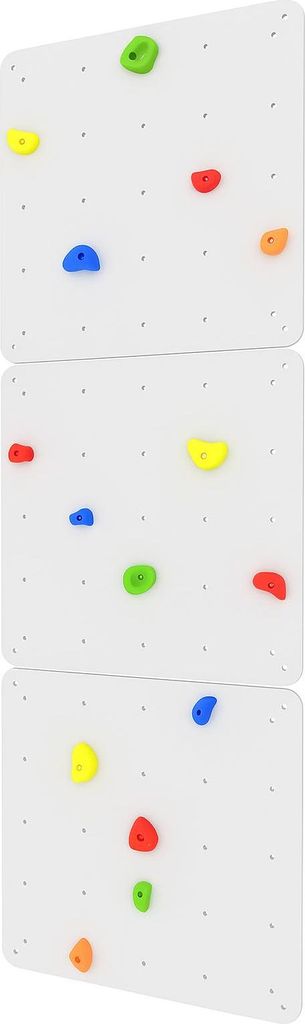 Kletterwand Quadrat 3 weiß - farbige Griffe Produktbild 