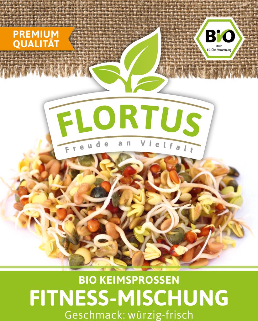 Keimsprossen Fitness-Mischung (Weizen, Mungbohnen und Produktbild 2