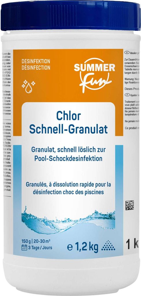 Summer Fun Chlor Schnell-Granulat - 1,2 kg Produktbild 