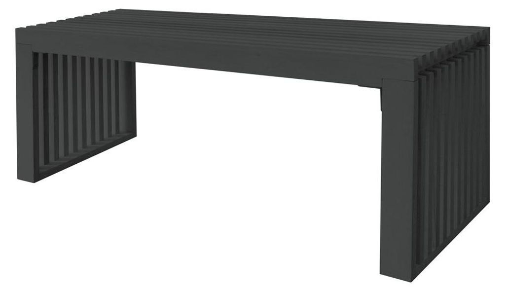 Home Deluxe - Sitzbank aus Holz LORA Schwarz - 110 cm I Produktbild 