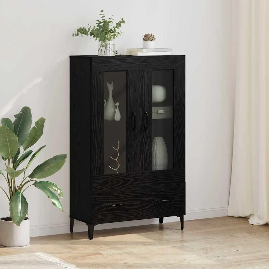 Mobile Contenitore vidaXL 70x31x115 cm - Credenza Rovere Nero