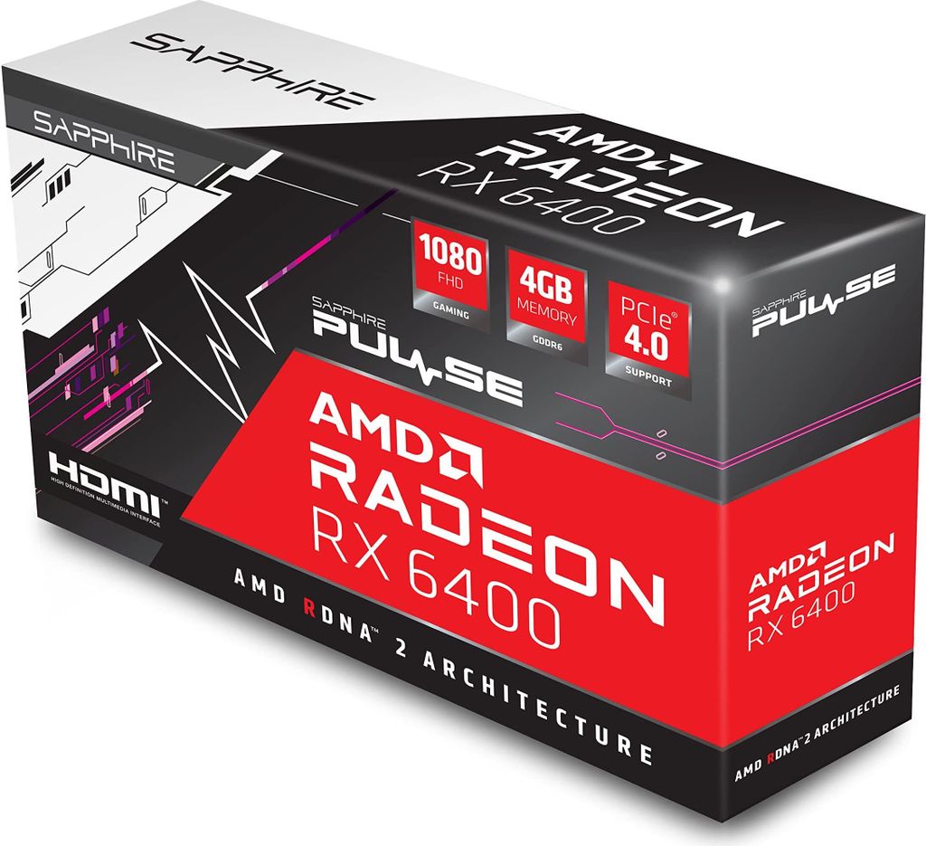 Carte graphique Sapphire Pulse RX 6400 Gaming 4GB GDDR6 Image du produit 