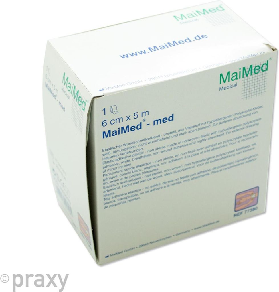 MaiMed med Wundschnellverband Pflaster elastisch 8 cm x 5 m