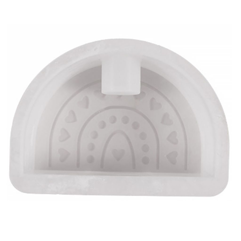 Kerzenhalter Schimmel Lebensmittelqualität BPA Free Nicht-Stick Easy Demolding 3D Regenbogenbrücken Silikonform Dekoration-A