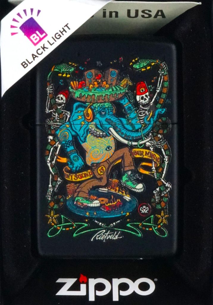 Zippo Feuerzeug Rick Rietveld Design, Black Matte