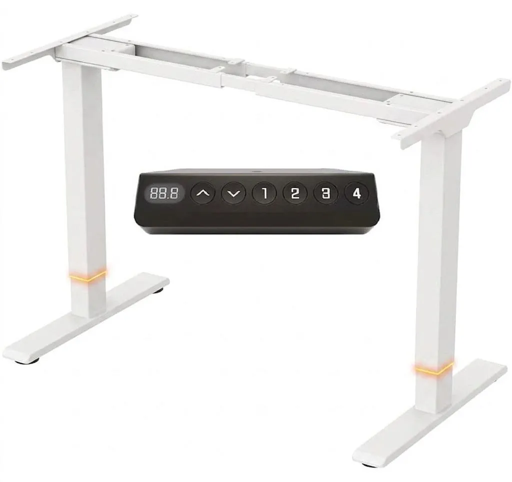 Bureau motorisé EB2W-DE02 blanc : fini le mal de dos en travaillant
