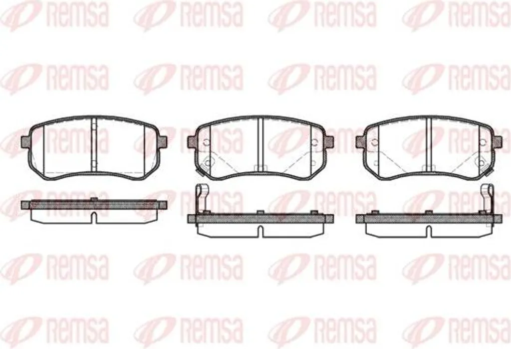 Plaquettes de frein silencieuses REMSA 1135.02 pour i10 et Kia Picanto