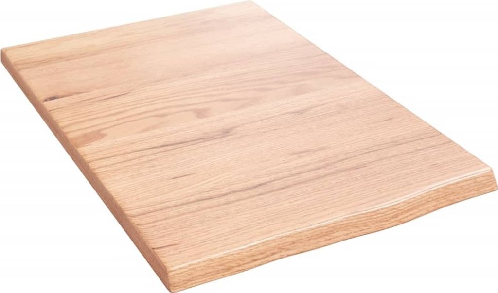 Waschtischplatte Hellbraun 40x60x2 cm Massivholz Behandelt