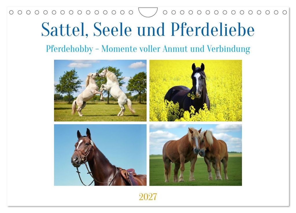 Sattel, Seele und Pferdeliebe (Wandkalender 2027 DIN A4 quer), CALVENDO Monatskalender