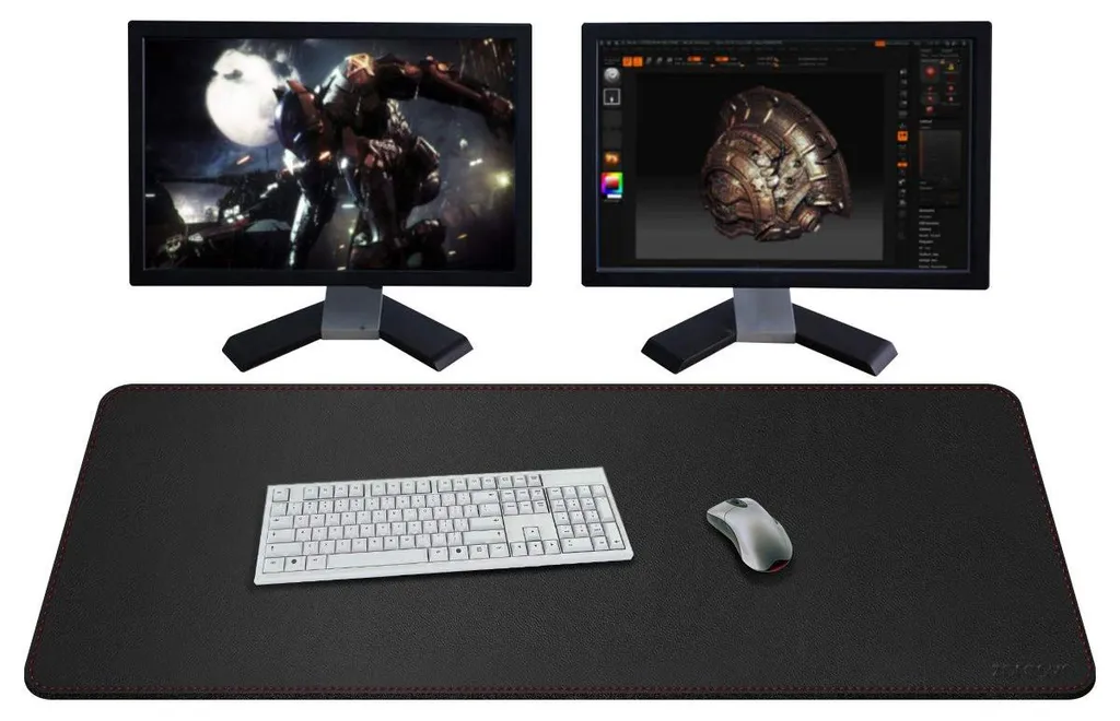 Protège bureau cuir XXL 110x50 anti-taches et rayures noir premium