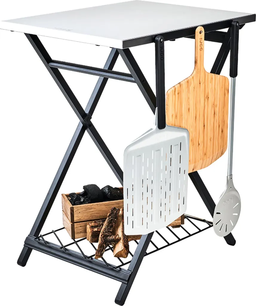 Support de Cuisson Mobile et Table de Préparation Pizza Extérieure - 4
