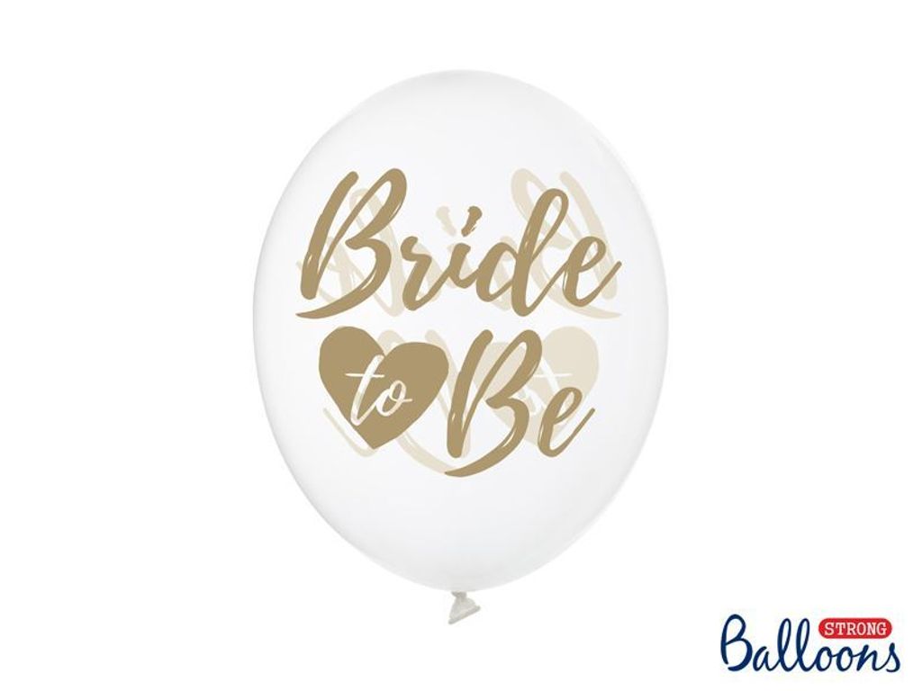 Balónky latexové se zlatým nápisem Bride to be - Rozlučka Obrázek produktu 