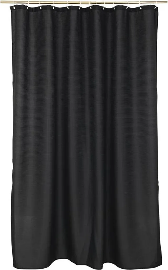 Wicotex rideau douche Jacquard noir 180x200 cm imperméable et texturé