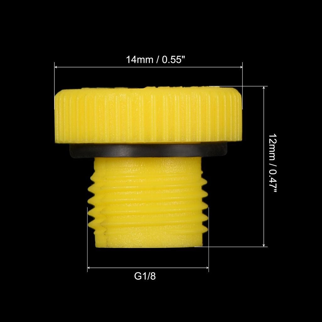 Hydraulischer Gewindestopfen Lochstopfen Halten Stopfen G1/8 5 Pack PP Plastik Kunststoffstopfen Stecker Gewinde Sechskant Steckdose Dichtung Schra...