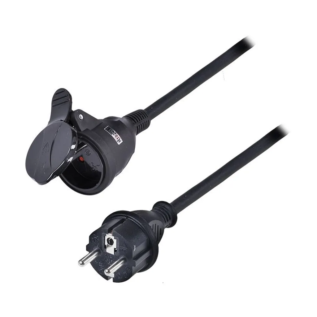 Cavo Prolunga Solight 30 Metri | Gomma Ultra-Resistente IP44 Nero