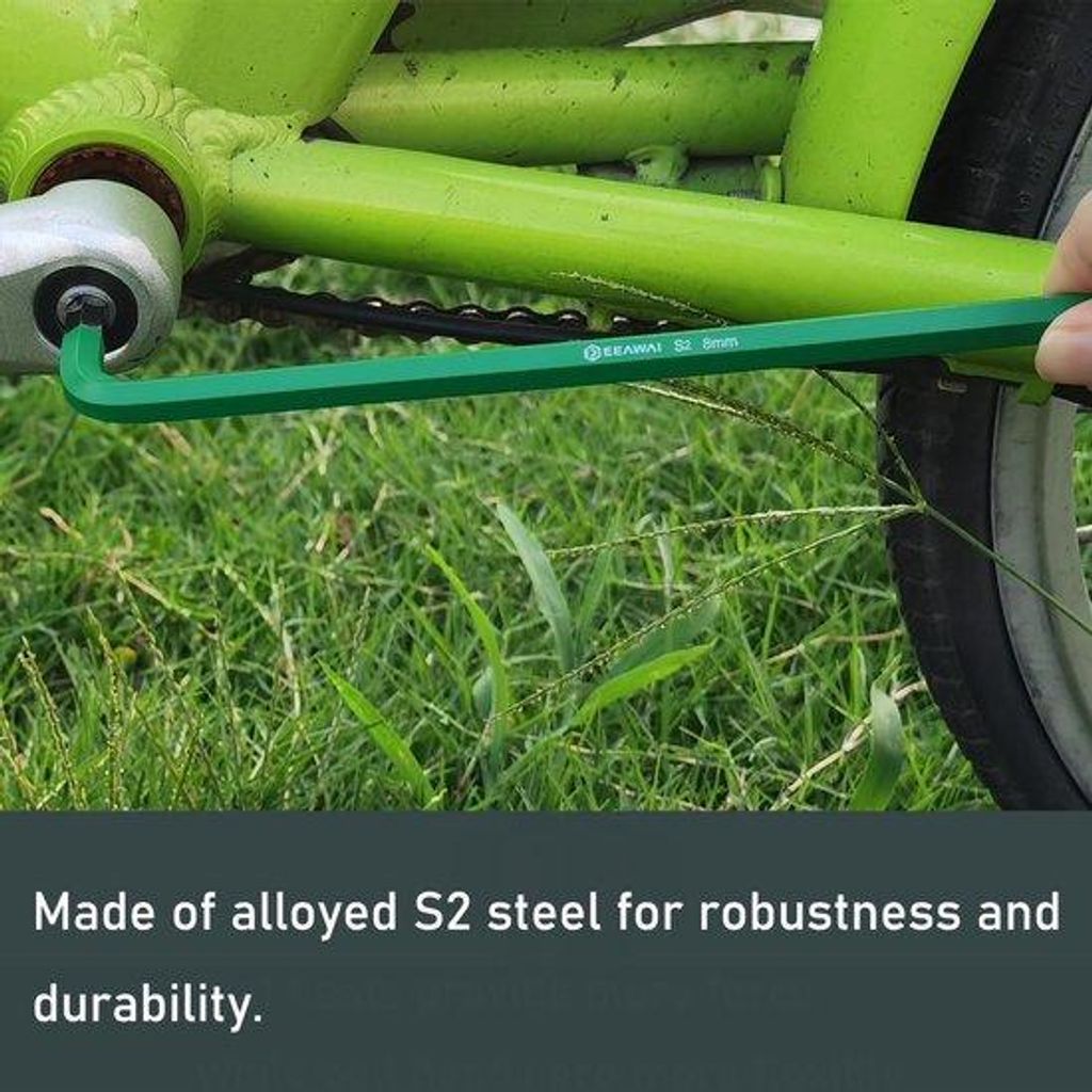 9-delig Inbussleutelset mit Metallarm, Kogelkop, HX-S2-Stahl, Korrosionsschutz, Farbcodierung, L-Schlüssel, Selbstbausatz, Fahrrad- und Motorrepar...