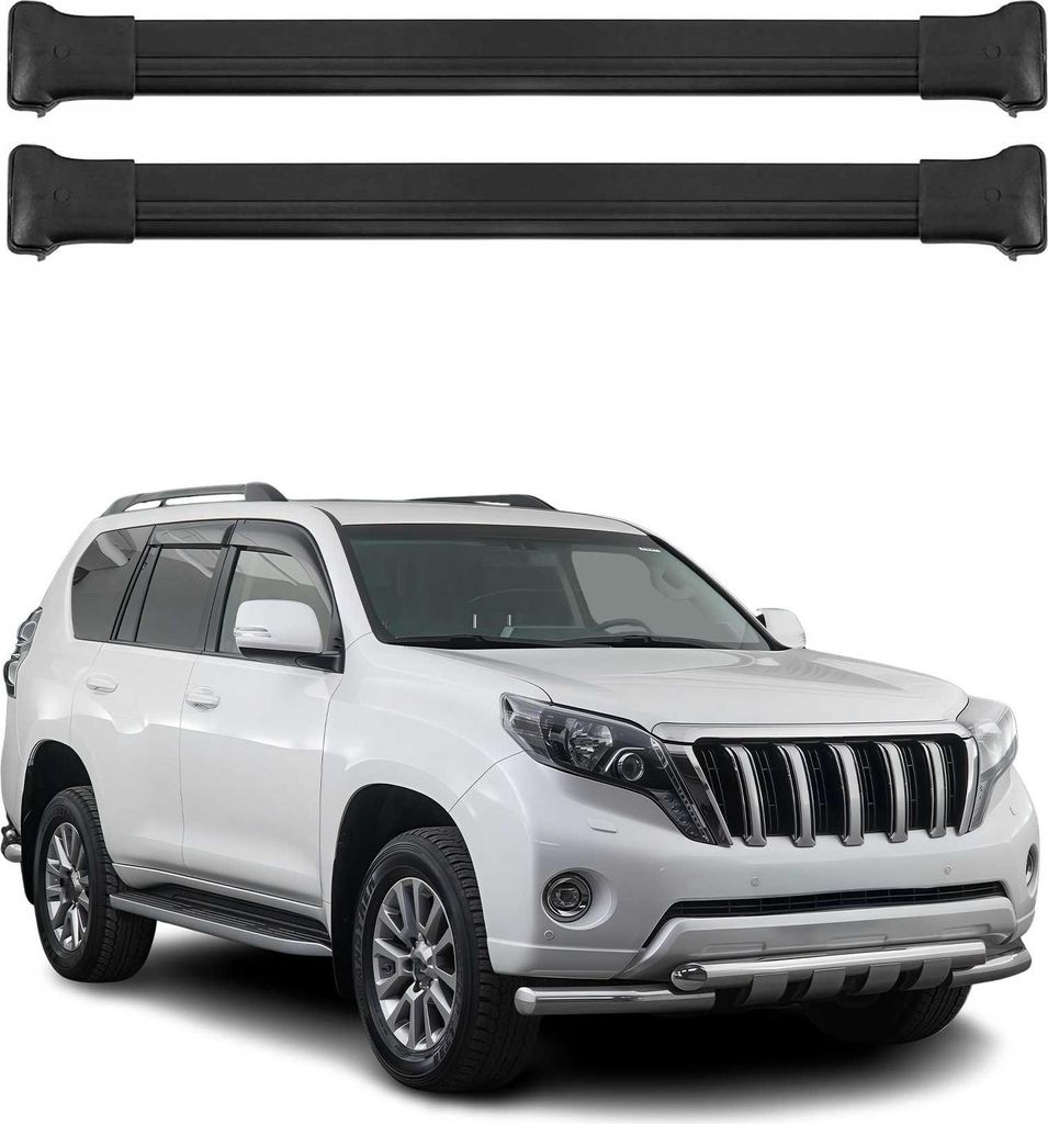 Dachträger Grundtäger für Toyota Land Cruiser Prado 2009-2021 75kg Alu Schwarz