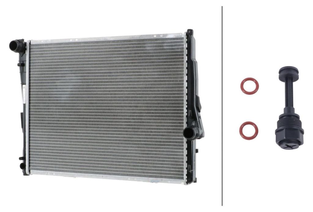 Kühler Motorkühlung Kühlrippen gelötet 582 x 438 mm HELLA für u.a. BMW Z4