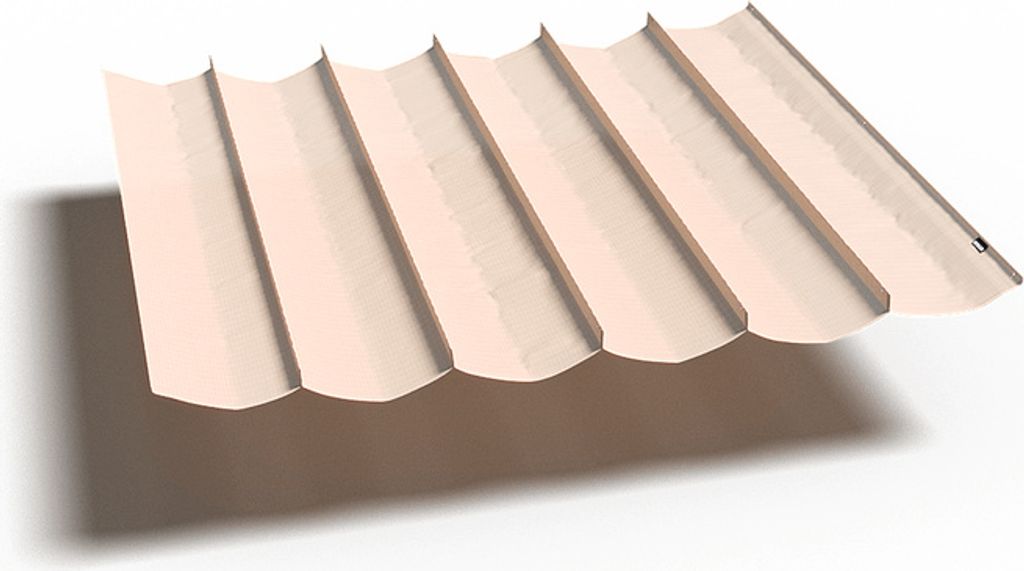 Platinum Sun & Shade Coolfit Harmonika-Schattentuch, B370 x L500 cm, Ecru-Weiß