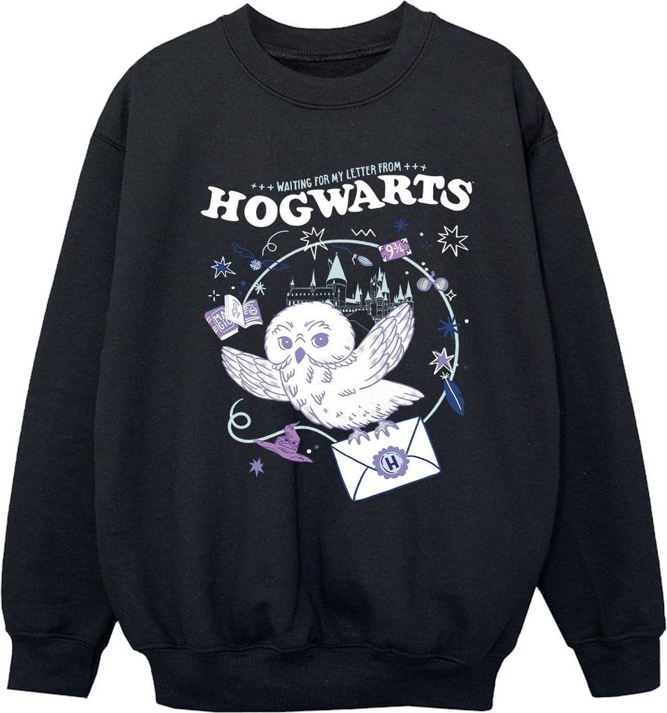 Harry Potter - "Letter From Hogwarts" Sweatshirt für Mädchen BI20833 (128) (Schwarz)