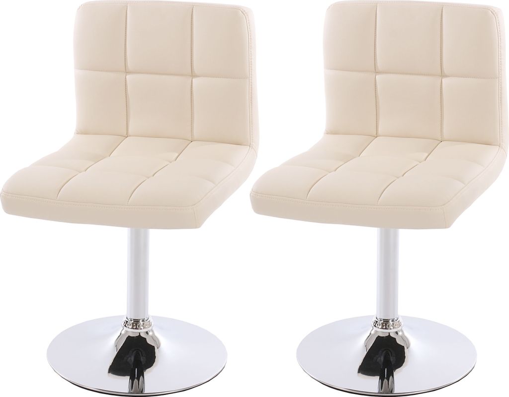 sada 2 jídelních otočných židlí Kavala Faux Leather Chrome  Obrázek produktu 