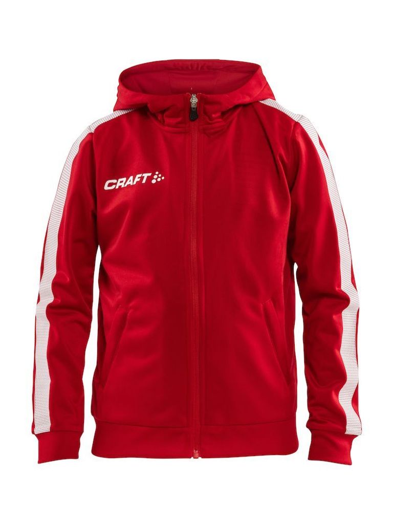 CRAFT Pro Control Hood Jacket JR Bright Red/White 134/140