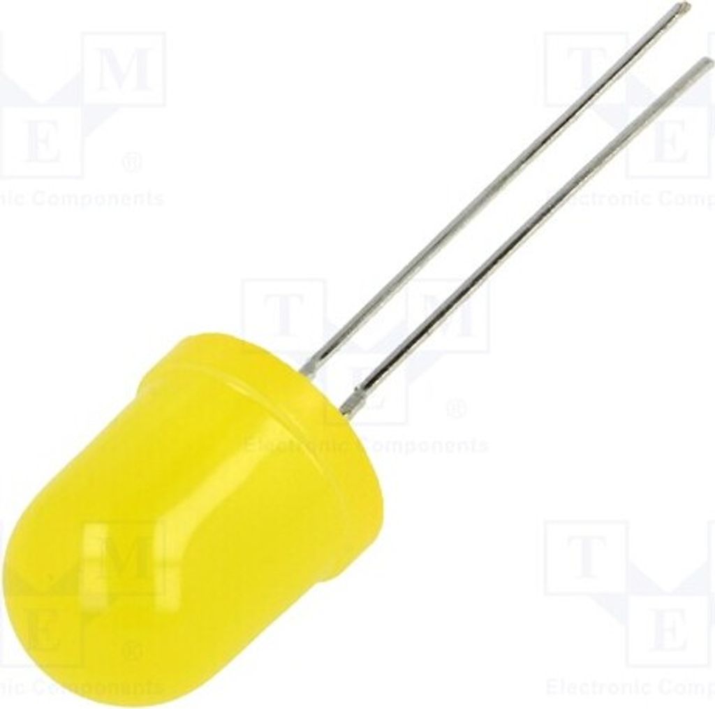 5x LED 40° LL-1003YD2Y LED Dioden THT 10mm 40÷45mcd gelb 10mm