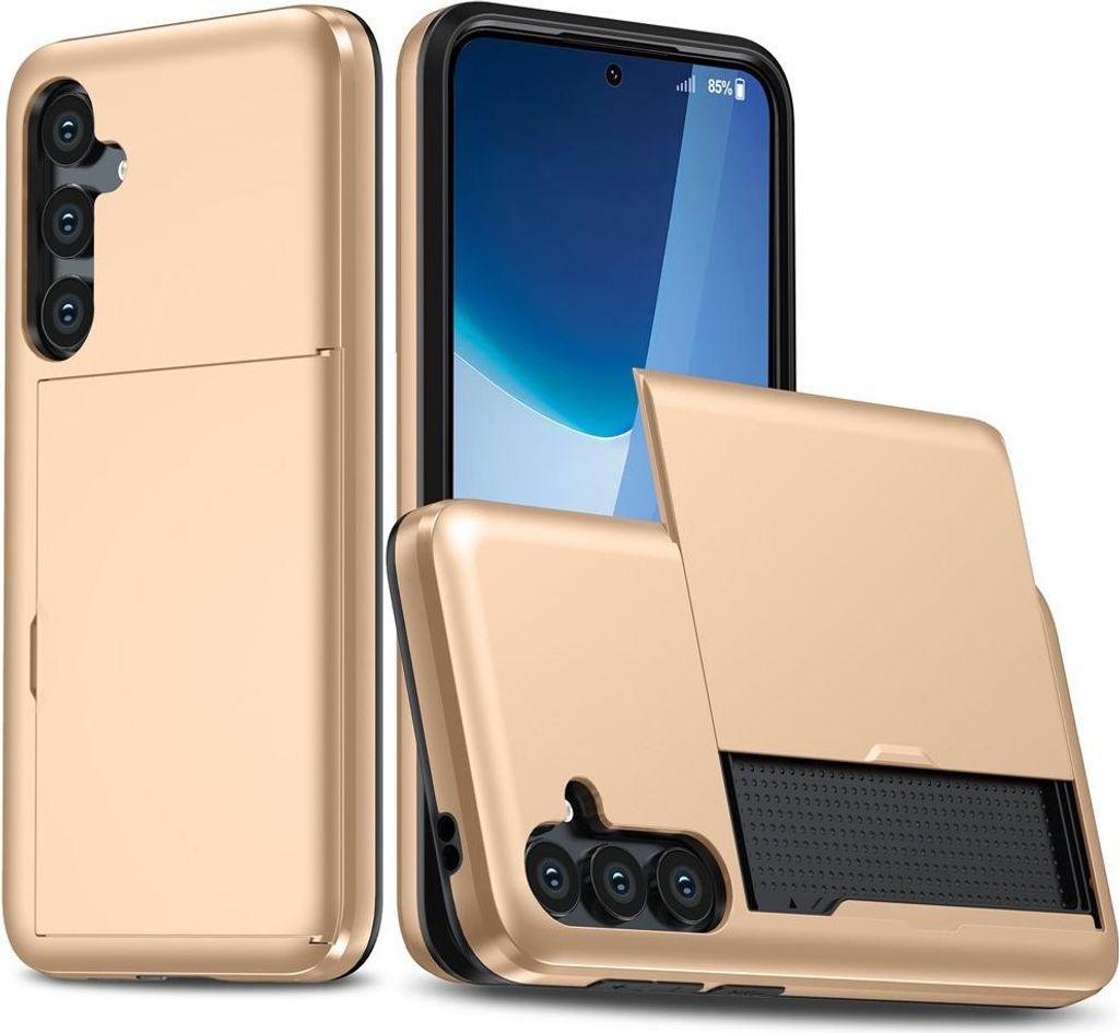 Samsung Galaxy S25 FE Hülle - Coverup Hybrid Card Slider Back Cover - Gold