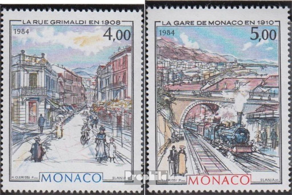 Briefmarken Monaco 1984 Mi 1649-1650 (kompl.Ausg.) Produktbild 