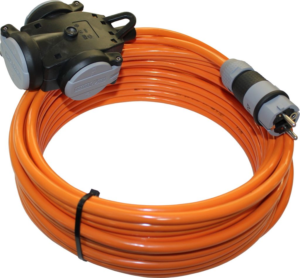 SCHUKOultra PRO Verlängerung 3Fach Kupplung H07BQ-F IP54 3G1,5 / 3G2,5 5-50m, Querschnitt:3x1.5mm², Länge:25m
