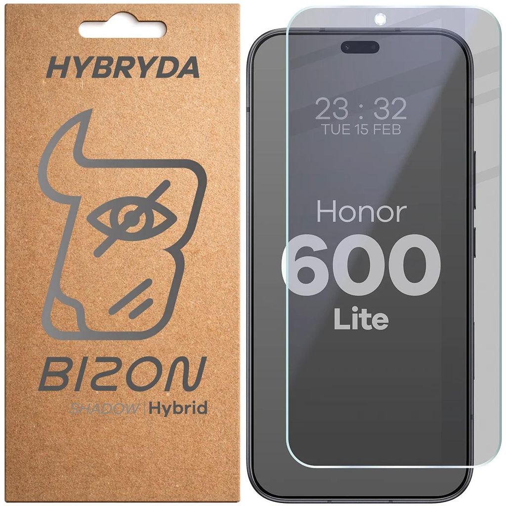 Hybridglas mit Privatschutzfilter für Honor 600 Lite 5G, Produktbild 