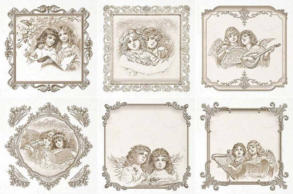 ITD Reispapier Decoupage Bastelpapier, RSM058 engel Produktbild 