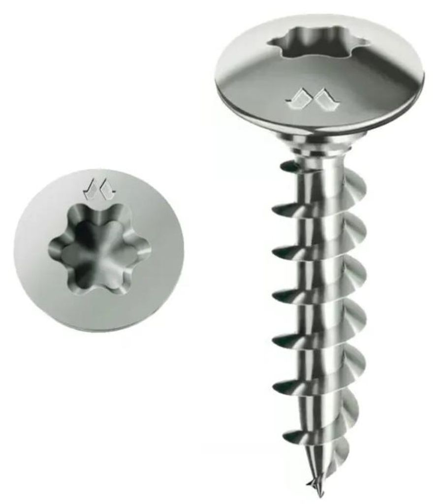 Schraube MUSTAD Panelvit FC Hängekopf - Torx - Ø7x40mm - Gelb verzinkt - Packung mit 200 Stück - PV057A700400G8C