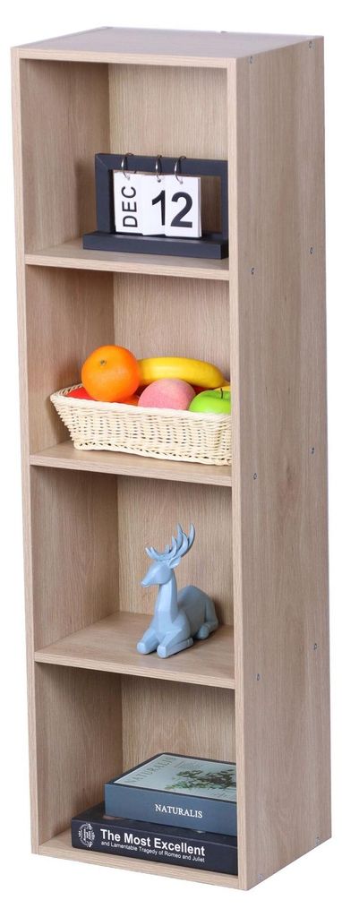 Würfelförmiges Bücherregal, freistehendes Regal mit rutschfesten Füßen