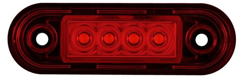 LED Seitenmarkierungsleuchte 4 LEDs 12-24V 83mm in Rot