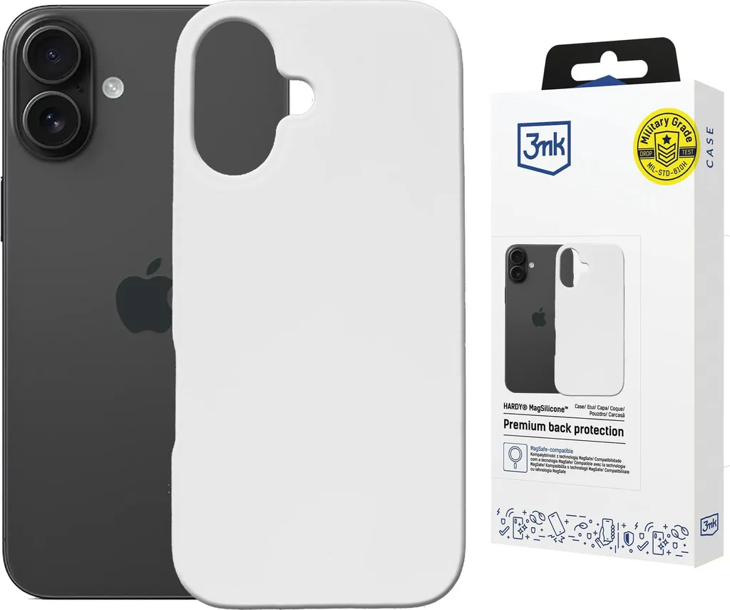 Apple iPhone 16 Case 3Mk Hardy Magsilicone Bianco - Protezione MagSafe
