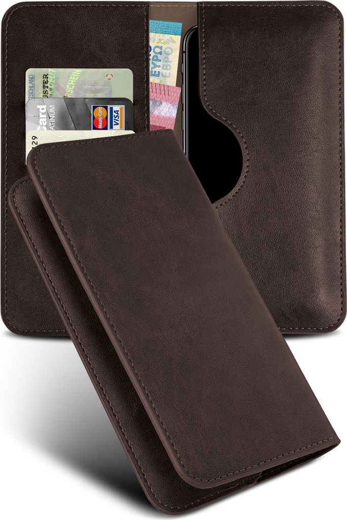 PURSE-Case für Samsung Galaxy J7 (2017), Farbe:Dunkelbraun