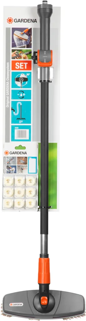 Kit de lavage voiture Gardena Cleansystem manche aluminium 90 cm souple