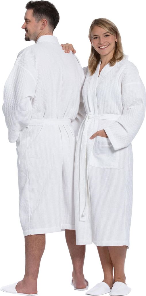 Bademantel in Waffeloptik, MIischgewebe, xl Produktbild 