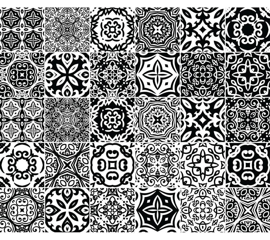 Selbstklebende Fliesenaufkleber für Küche und Bad – 30 Enrico Azulejos Fliesenaufkleber – 30 Aufkleber 10 x 10 cm