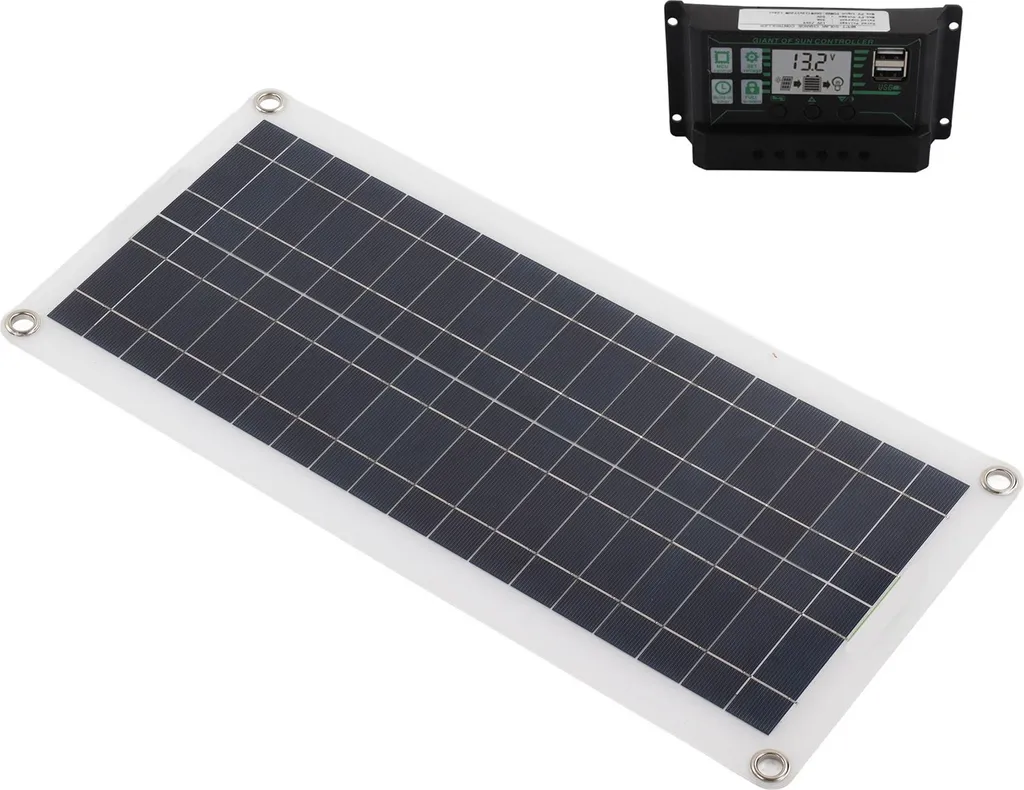 Kit Solare Nautico 30W 12V - Pannello e Regolatore per Barche